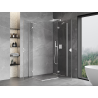 Mexen Mist-H Cabine de douche duo à charnières droite 80 x 110 cm, transparente, blanche - 8A5-080L-110P-20-00