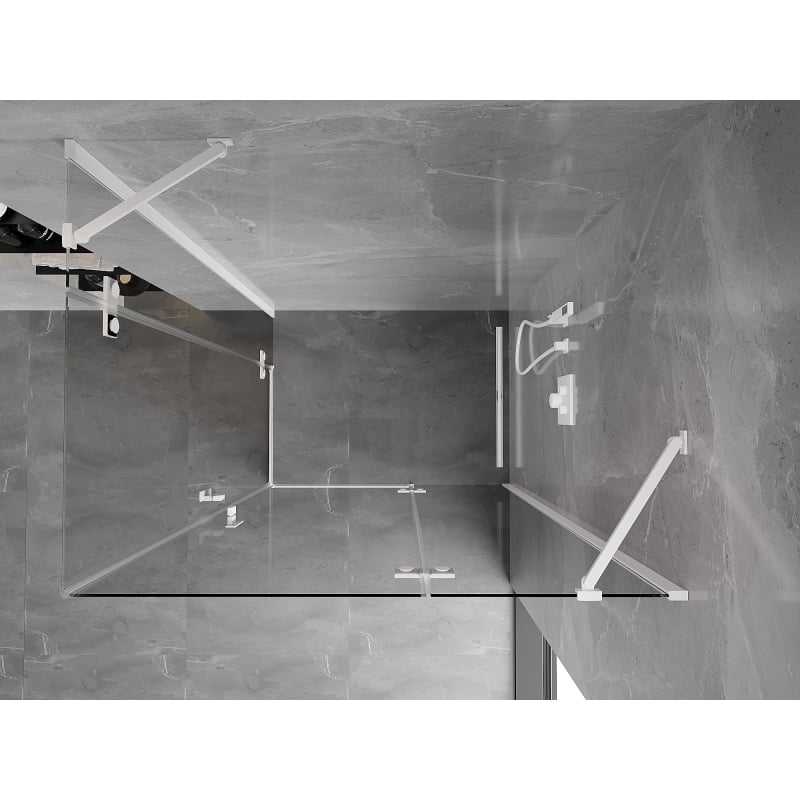 Mexen Mist-H Duo cabine de douche pliante 70 x 70 cm, transparent, chrome - 8A5-070L-070P-01-00