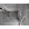 Mexen Mist-H Cabine de douche duo à charnières droite 80 x 110 cm, transparente, blanche - 8A5-080L-110P-20-00