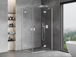 Mexen Mist-H Duo cabine de douche pliante 70 x 70 cm, transparent, chrome - 8A5-070L-070P-01-00