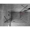 Mexen Mist-H Duo cabine de douche pivotante gauche 75 x 70 cm, transparent, gris canon brossé - 8A5-075L-070P-66-00