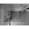 Mexen Mist-H Duo cabine de douche pivotante gauche 90 x 70 cm, transparent, gris acier brossé - 8A5-090L-070P-66-00