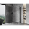 Mexen Mist-H Duo cabine de douche pivotante gauche 90 x 75 cm, transparent, gris gun brossé - 8A5-090L-075P-66-00