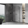 Mexen Mist-H Duo cabine de douche pivotante gauche 90 x 75 cm, transparent, gris gun brossé - 8A5-090L-075P-66-00