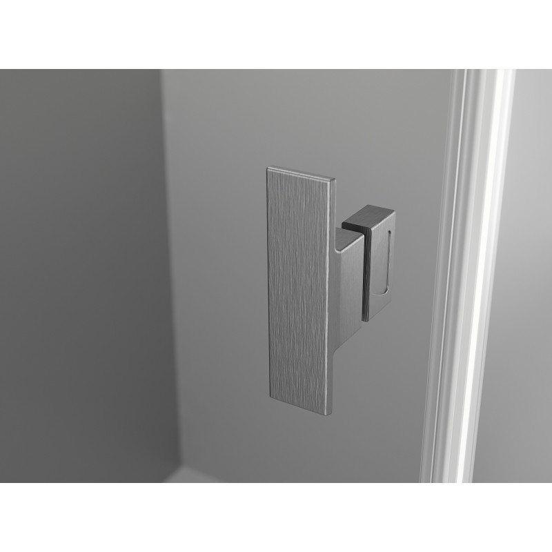 Mexen Mist-H Duo cabine de douche pivotante droite 70 x 80 cm, transparent, gris canon brossé - 8A5-070L-080P-66-00