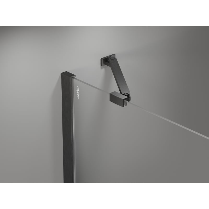 Mexen Mist-H Duo cabine de douche pivotante droite 70 x 80 cm, transparent, gris canon brossé - 8A5-070L-080P-66-00