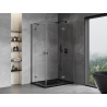 Mexen Mist-H Duo cabine de douche pivotante droite 70 x 80 cm, transparent, gris canon brossé - 8A5-070L-080P-66-00