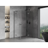 Mexen Mist-H Duo cabine de douche pivotante droite 70 x 80 cm, transparent, gris canon brossé - 8A5-070L-080P-66-00
