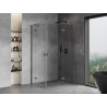 Mexen Mist-H Cabine de douche pivotante duo côté droit 70 x 90 cm, transparent, gris pistolet brossé - 8A5-070L-090P-66-00