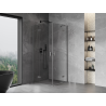 Mexen Mist-H Duo cabine de douche pivotante 70 x 70 cm, transparent, métal canon - 8A5-070L-070P-95-00