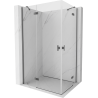 Mexen Mist-H Cabine de douche Duo pivotante gauche 90 x 75 cm, transparente, métal canon - 8A5-090L-075P-95-00