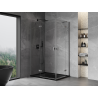 Mexen Mist-H Duo cabine de douche pivotante gauche 95 x 80 cm, transparent, métal canon - 8A5-095L-080P-95-00