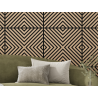 Mexen Linea 01 panneau mural acoustique 60 x 60 cm (4 pièces), feutre 9 mm, placage technique, Chêne Blanchi