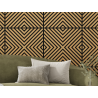 Mexen Linea 01 panneau mural acoustique 60 x 60 cm (4 pièces), feutre 9 mm, placage technique, Chêne Classic