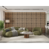 Mexen Linea 02 panneau mural acoustique 60 x 60 cm (4pcs), feutre 9 mm, placage technique, Chêne Blanchi - S110-60607-02-040