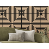 Mexen Linea 02 panneau mural acoustique 60 x 60 cm (4pcs), feutre 9 mm, placage technique, Chêne Blanchi - S110-60607-02-040