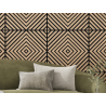 Mexen Linea 03 panneau mural acoustique 60 x 60 cm (4 pcs), feutre 9 mm, placage technique, Chêne Blanchi - S110-60607-03-040