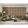 Mexen Linea 05 panneau mural acoustique 60 x 60 cm (4pcs), feutre 9 mm, placage technique, Chêne Blanchi - S110-60607-05-040