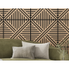 Mexen Linea 05 panneau mural acoustique 60 x 60 cm (4pcs), feutre 9 mm, placage technique, Chêne Blanchi - S110-60607-05-040