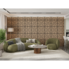Mexen Linea 06 panneau mural acoustique 60 x 60 cm (4 pcs), feutre 9 mm, placage technique, Chêne blanchi - S110-60607-06-040