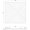 Mexen Linea 06 panneau mural acoustique 60 x 60 cm (4 pcs), feutre 9 mm, placage technique, Chêne Naturel - S110-60607-06-042