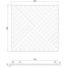 Mexen Linea 08 panneau mural acoustique 60 x 60 cm (4 pièces), feutre 9 mm, placage technique, Chêne Classic