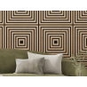 Mexen Linea 13 panneau mural acoustique 60 x 60 cm (4 pcs.), feutre 9 mm, placage technique, Chêne blanchi - S110-60607-13-040