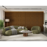 Mexen Linea 13 panneau mural acoustique 60 x 60 cm (4 pièces), feutre 9 mm, placage technique, Chêne Naturel