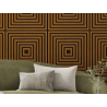 Mexen Linea 13 panneau mural acoustique 60 x 60 cm (4 pièces), feutre 9 mm, placage technique, Chêne Naturel