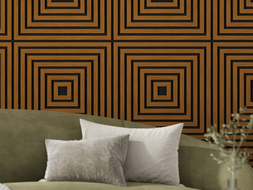 Mexen Linea 13 panneau mural acoustique 60 x 60 cm (4 pièces), feutre 9 mm, placage technique, Chêne Naturel