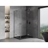 Mexen Mist-H Duo cabine de douche battante droite 75 x 90 cm, transparent, métal gun - 8A5-075L-090P-95-00