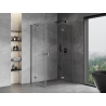 Mexen Mist-H Cabine de douche pivotante duo droite 80 x 90 cm, transparent, métal gun - 8A5-080L-090P-95-00