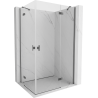 Mexen Mist-H Cabine de douche pivotante duo droite 80 x 90 cm, transparent, métal gun - 8A5-080L-090P-95-00