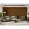 Mexen Linea 15 panneau mural acoustique 60 x 60 cm (4 pièces), feutre 9 mm, placage technique, Chêne Naturel