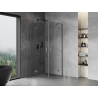 Mexen Mist-H Duo cabine de douche pivotante 100 x 100 cm, transparent, métal canon - 8A5-100L-100P-95-00