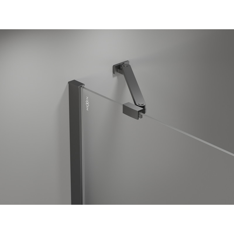 Mexen Mist-H Duo cabine de douche pivotante droite 70 x 105 cm, transparent, gun metal - 8A5-070L-105P-95-00