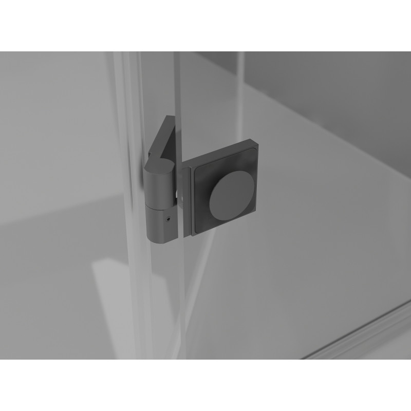 Mexen Mist-H Duo cabine de douche battante droite 75 x 105 cm, transparent, métal canon - 8A5-075L-105P-95-00