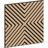 Mexen Linea 01 panneau mural acoustique 60 x 60 cm (4 pièces), feutre 9 mm, placage technique, Chêne Blanchi