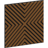 Mexen Linea 01 panneau mural acoustique 60 x 60 cm (4 pièces), feutre 9 mm, placage technique, Chêne Naturel