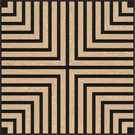 Mexen Linea 02 panneau mural acoustique 60 x 60 cm (4pcs), feutre 9 mm, placage technique, Chêne Blanchi - S110-60607-02-040