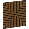 Mexen Linea 02 panneau mural acoustique 60 x 60 cm (4 pièces), feutre 9 mm, placage technique, Chêne Naturel