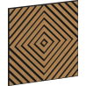 Mexen Linea 03 panneau mural acoustique 60 x 60 cm (4pcs), feutre 9 mm, placage technique, Chêne Classic - S110-60607-03-041