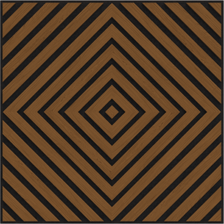 Mexen Linea 03 panneau mural acoustique 60 x 60 cm (4 pièces), feutre 9 mm, placage technique, Chêne Naturel