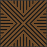 Mexen Linea 05 panneau mural acoustique 60 x 60 cm (4 pièces), feutre 9 mm, placage technique, Chêne Naturel