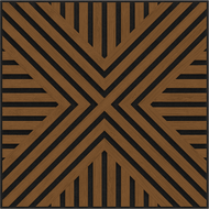 Mexen Linea 05 panneau mural acoustique 60 x 60 cm (4 pièces), feutre 9 mm, placage technique, Chêne Naturel