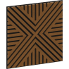 Mexen Linea 05 panneau mural acoustique 60 x 60 cm (4 pièces), feutre 9 mm, placage technique, Chêne Naturel