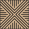 Mexen Linea 06 panneau mural acoustique 60 x 60 cm (4 pcs), feutre 9 mm, placage technique, Chêne blanchi - S110-60607-06-040