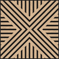 Mexen Linea 06 panneau mural acoustique 60 x 60 cm (4 pcs), feutre 9 mm, placage technique, Chêne blanchi - S110-60607-06-040