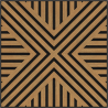 Mexen Linea 06 panneau mural acoustique 60 x 60 cm (4 pièces), feutre 9 mm, placage technique, Chêne Classic