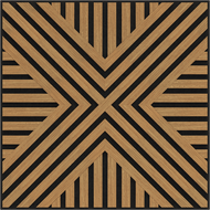 Mexen Linea 06 panneau mural acoustique 60 x 60 cm (4 pièces), feutre 9 mm, placage technique, Chêne Classic